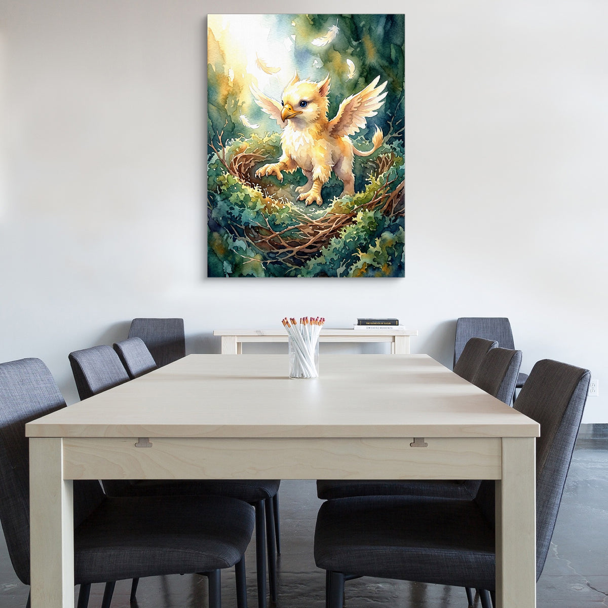 Griffin Nestling — griffin nestling sq office wall 1port flush print