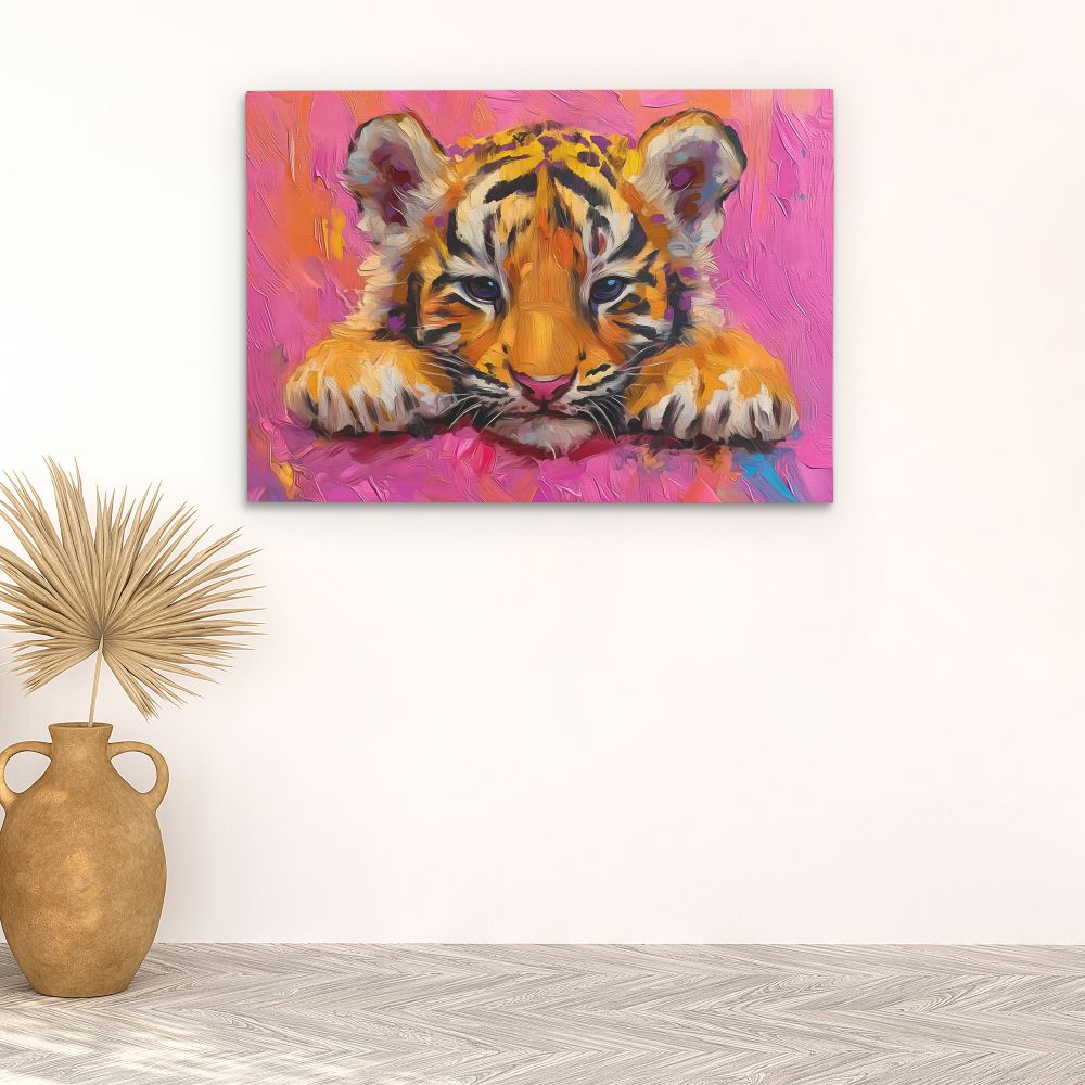 Grumpy Tiger Cub - Luxury Wall Art
