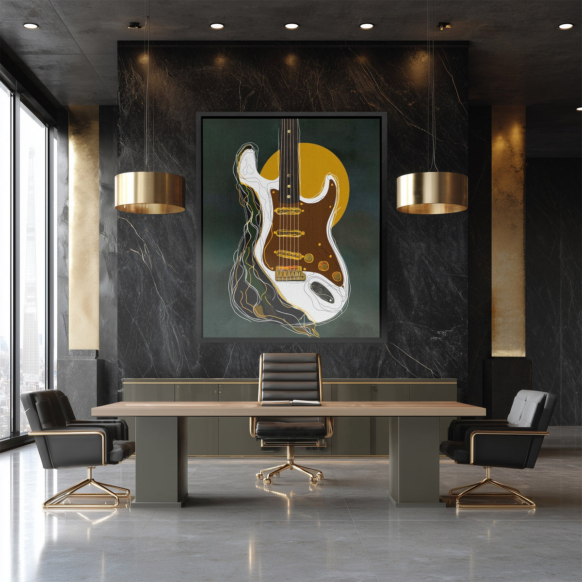 Guitar Liquid Dreams - Luxury Wall Art