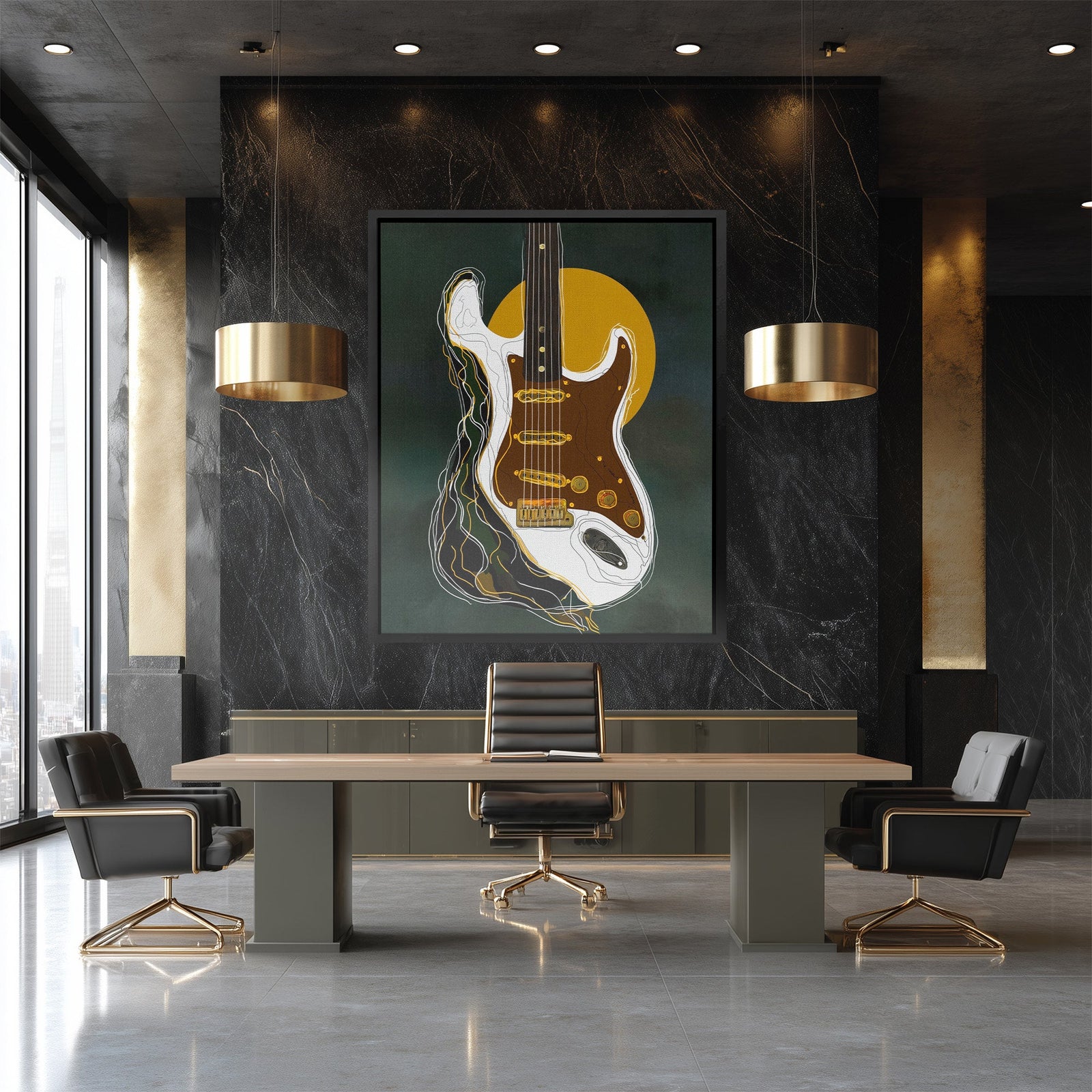 Guitar Liquid Dreams - Luxury Wall Art