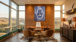 Hamsa Indigo Eye - Luxury Wall Art
