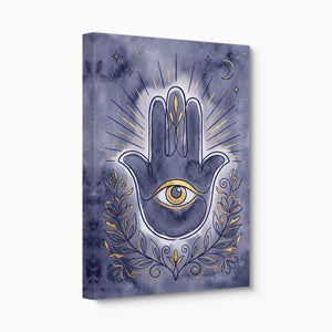 Hamsa Indigo Eye - Luxury Wall Art