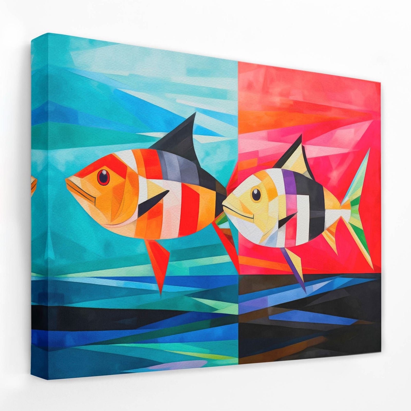 Happy Fish - Fish Canvas Wall Art