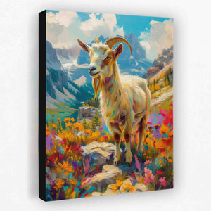 Happy Mountain Goat - Luxury Wall Art