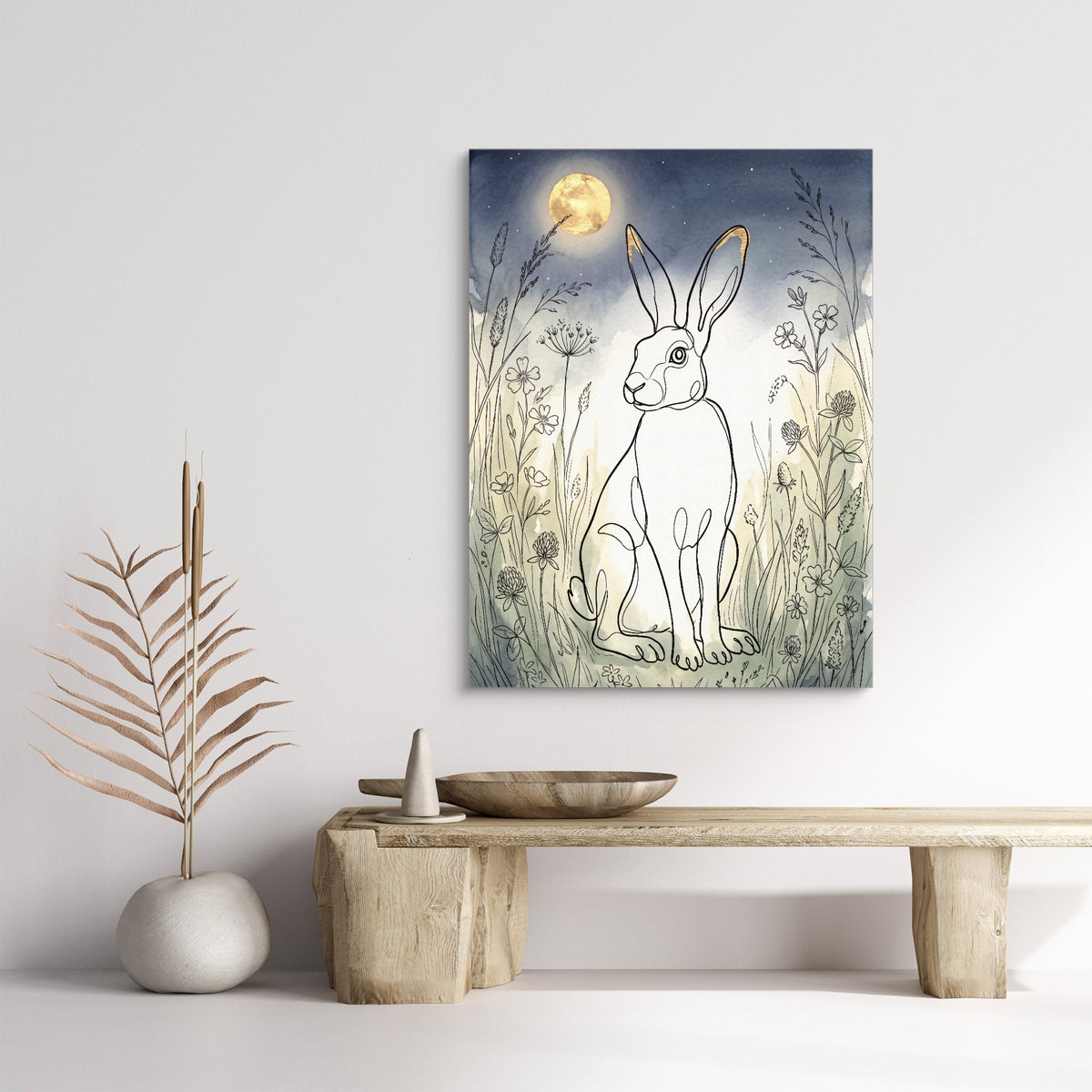 Hare Golden Moon — hare golden moon sq bench rock 1port flush print