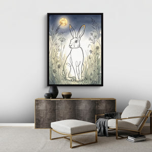 Hare Golden Moon — hare golden moon sq best living room 1port framed black
