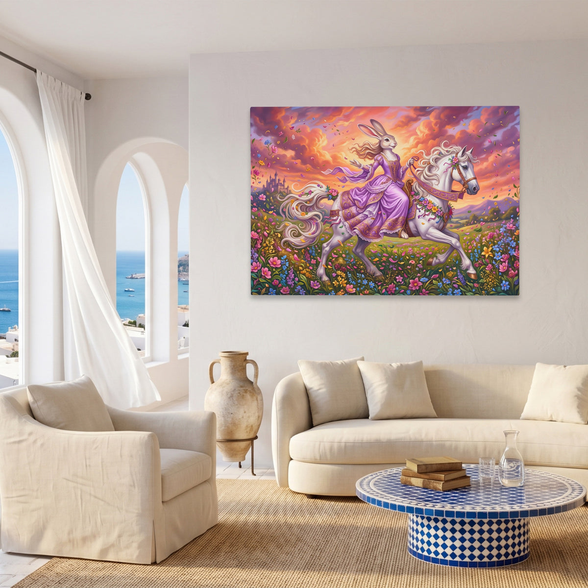 Hare Sunset Gallop — Hare Sunset Gallop Coast Living Room Land 112