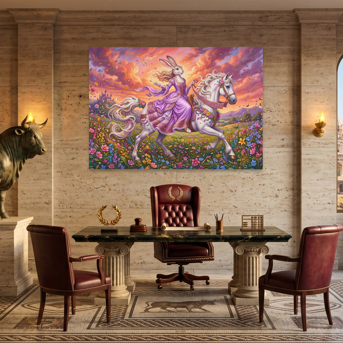 Hare Sunset Gallop — Hare Sunset Gallop Italian Bullish Land 134