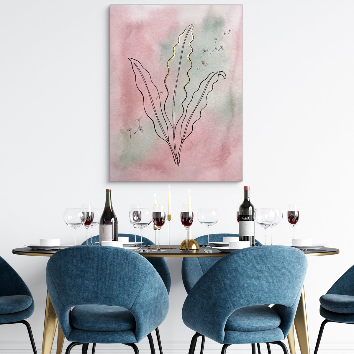 Harts-Tongue Flight — harts tongue flight sq dining room tables 1port flush print