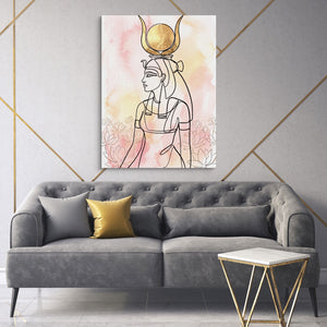 Hathor Golden Headdress — hathor golden headdress sq high fashion 1port flush print