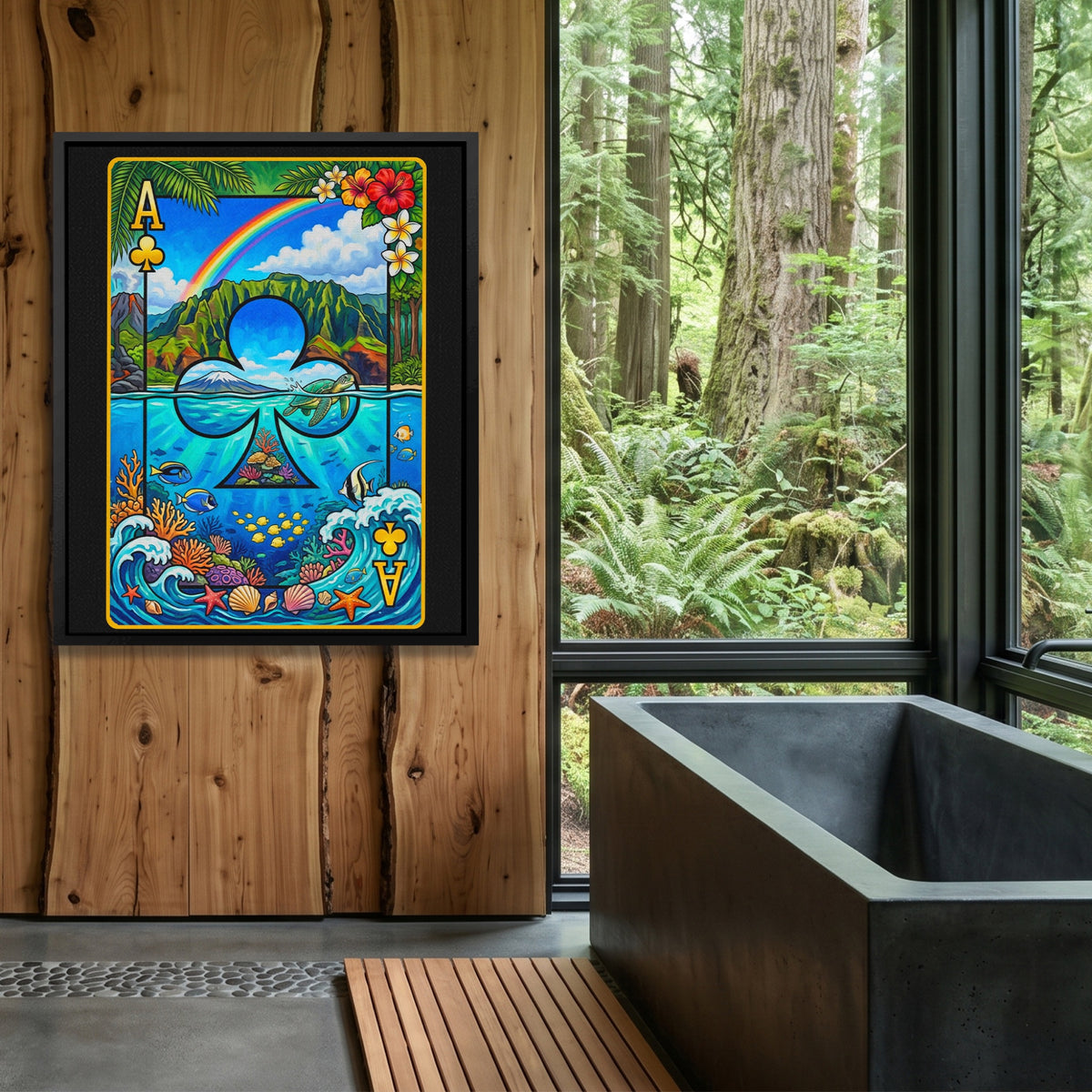 Hawaii Ace of Clubs Card — Hawaii Ace of Clubs Card Outdoor Bathroom Log Port 133