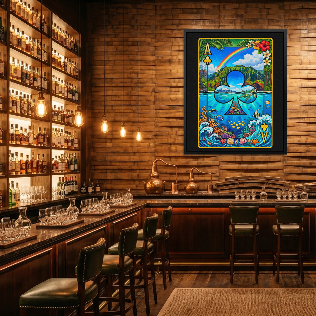 Hawaii Ace of Clubs Card — Hawaii Ace of Clubs Card Whiskey Bar Port 166
