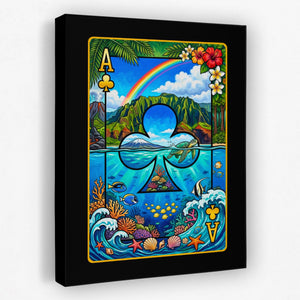 Hawaii Ace of Clubs Card — Hawaii Ace of Clubs Card Portrait   Side View   Mirror 151