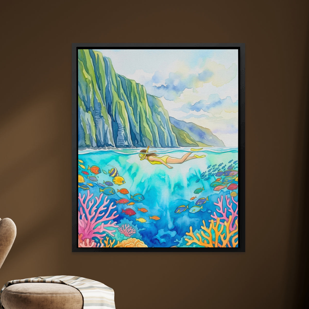 Hawaii Coral Reef — Hawaii Coral Reef brown room Zoom 242
