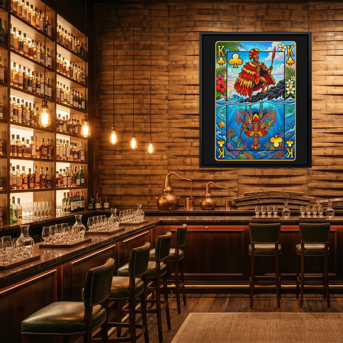 Hawaii King of Clubs Card — Hawaii King of Clubs Card Whiskey Bar Port 168