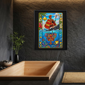 Hawaii King of Clubs Card — Hawaii King of Clubs Card Bamboo Bathroom Port 3