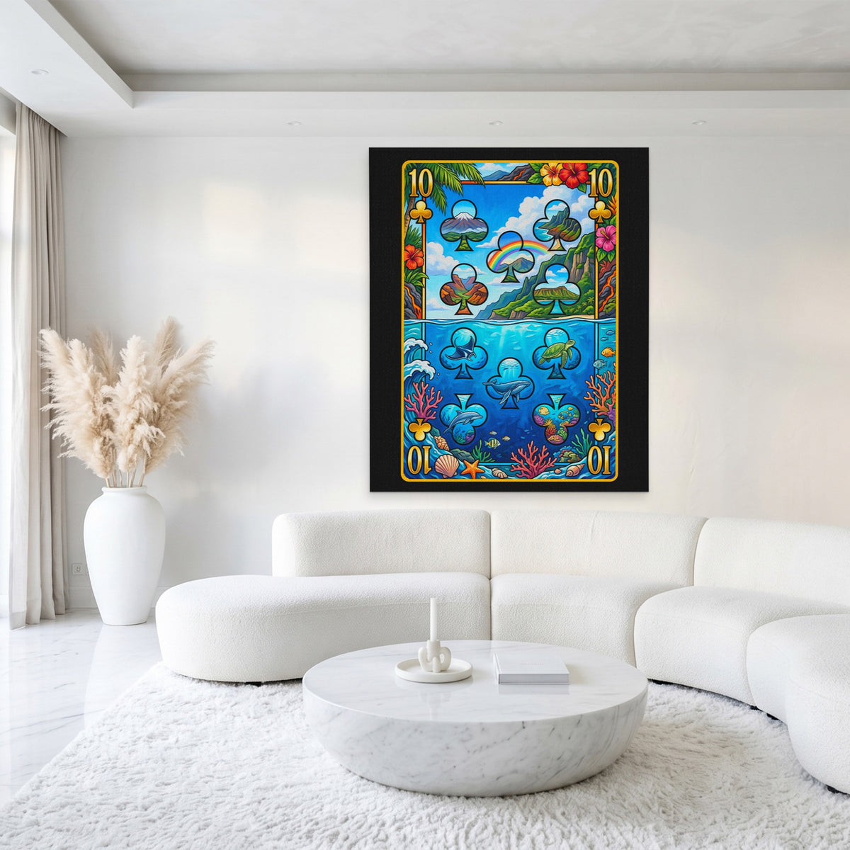 Hawaii Ten of Clubs Card — Hawaii Ten of Clubs Card White Luxury Port 215