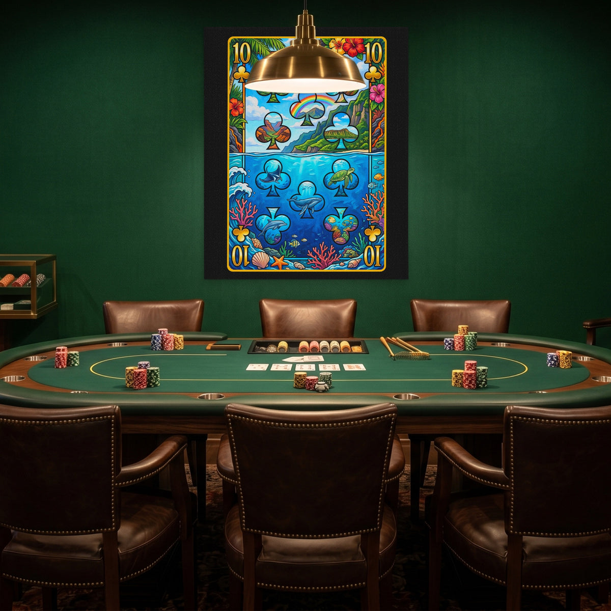 Hawaii Ten of Clubs Card — Hawaii Ten of Clubs Card Poker Room Green Port 125