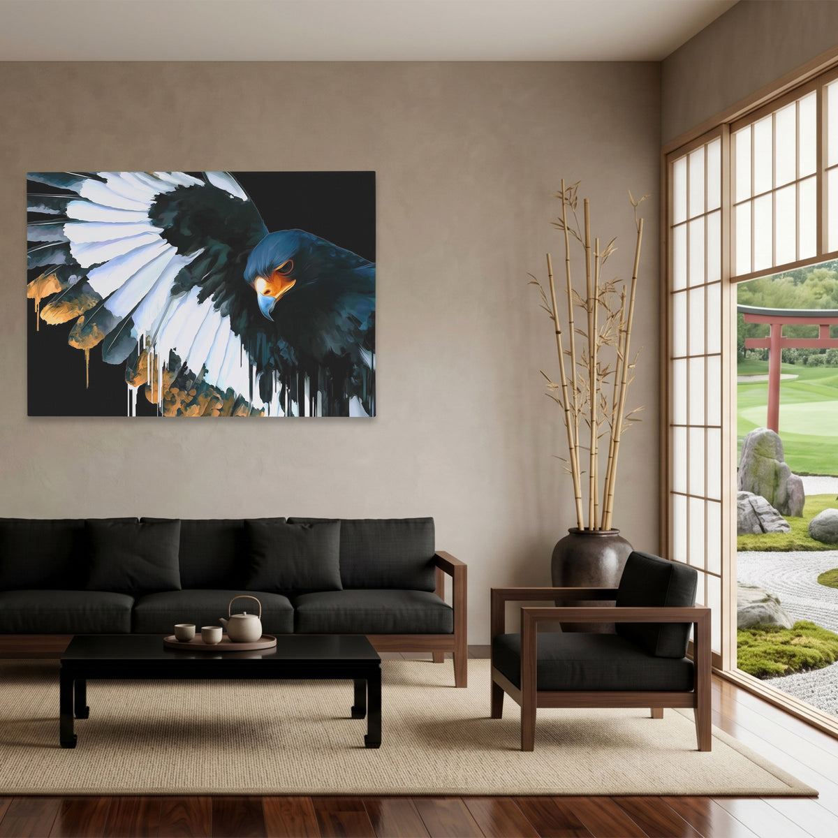 Hawk Bowing Descent — Hawk Bowing Descent Japanese Garden Land 156