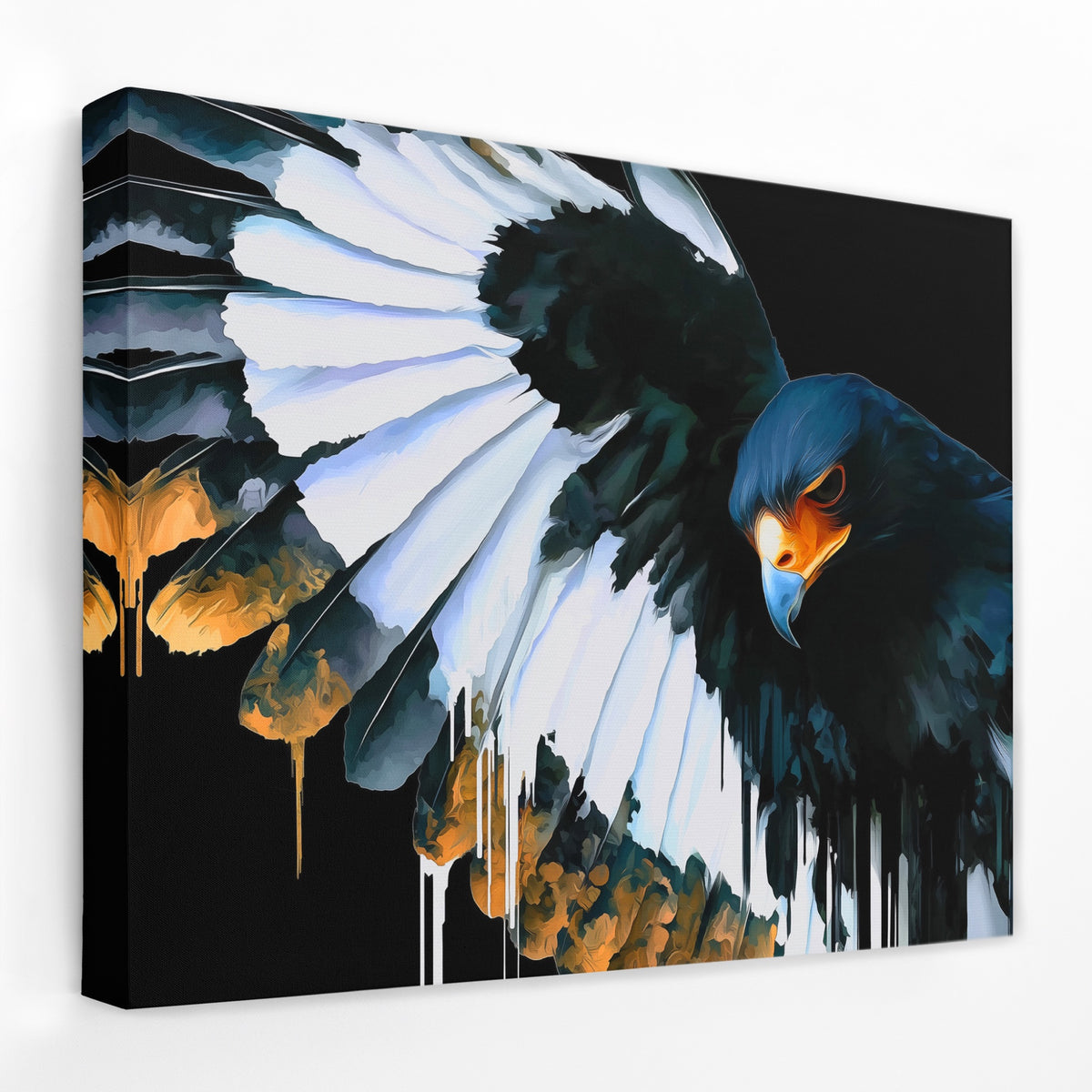 Hawk Bowing Descent — Hawk Bowing Descent Landscape   Side View   Mirror Wrap 12