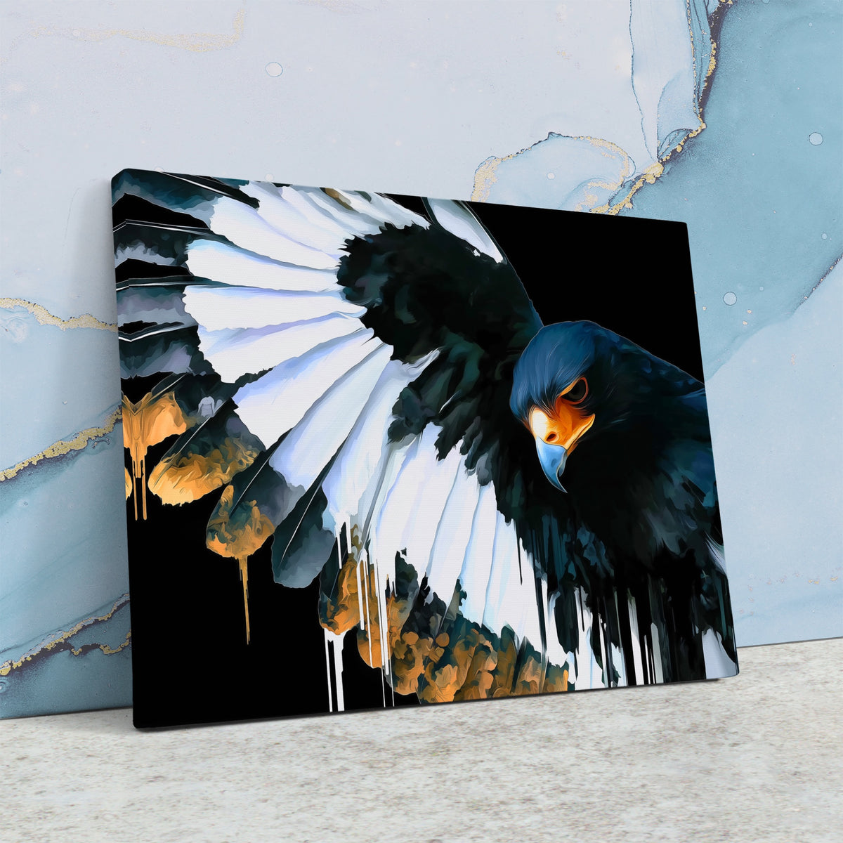 Hawk Bowing Descent — Hawk Bowing Descent Against Wall4x5 12