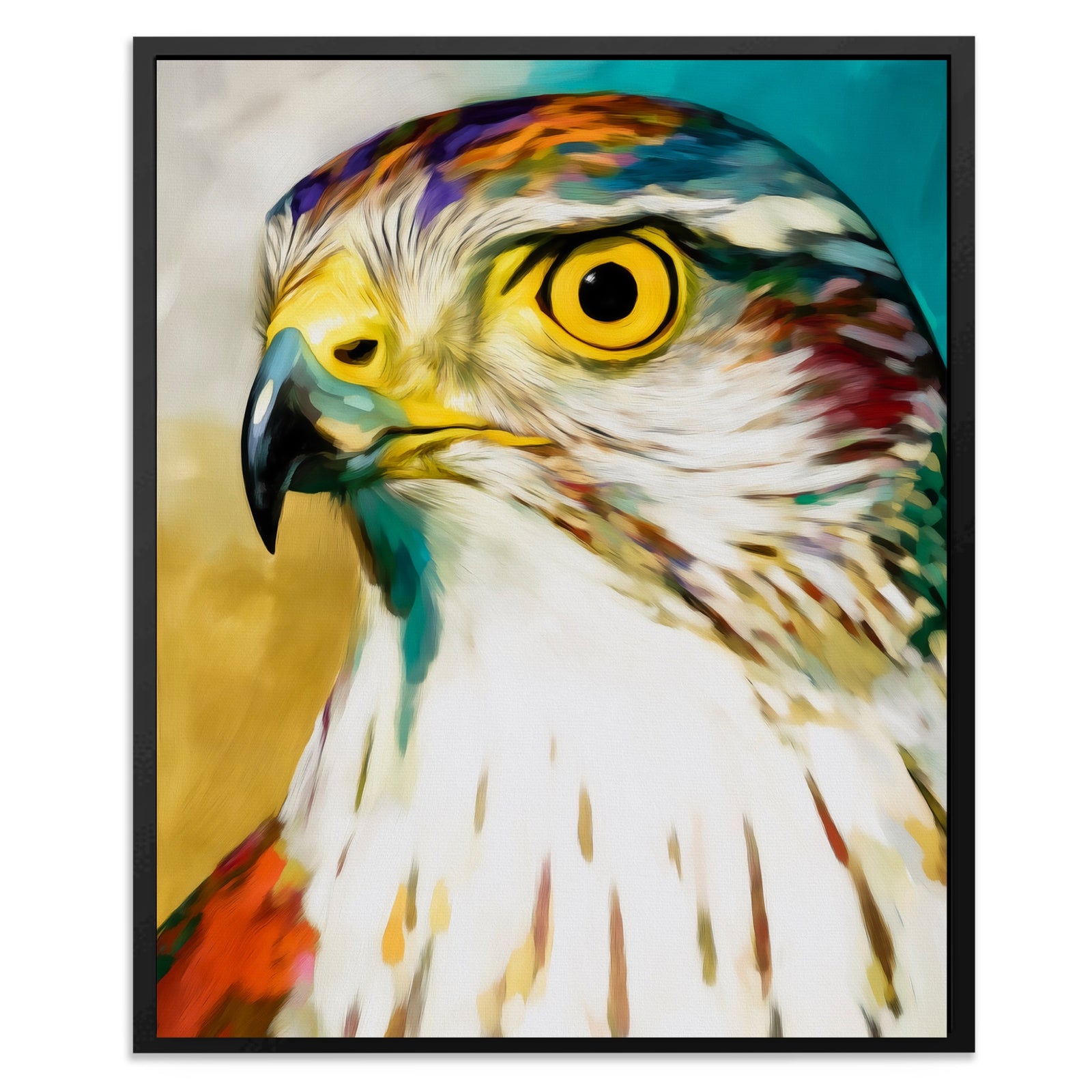Hawk High Contrast canvas wall art