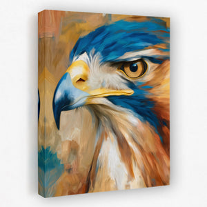 Hawk's Azure Fire - Luxury Wall Art