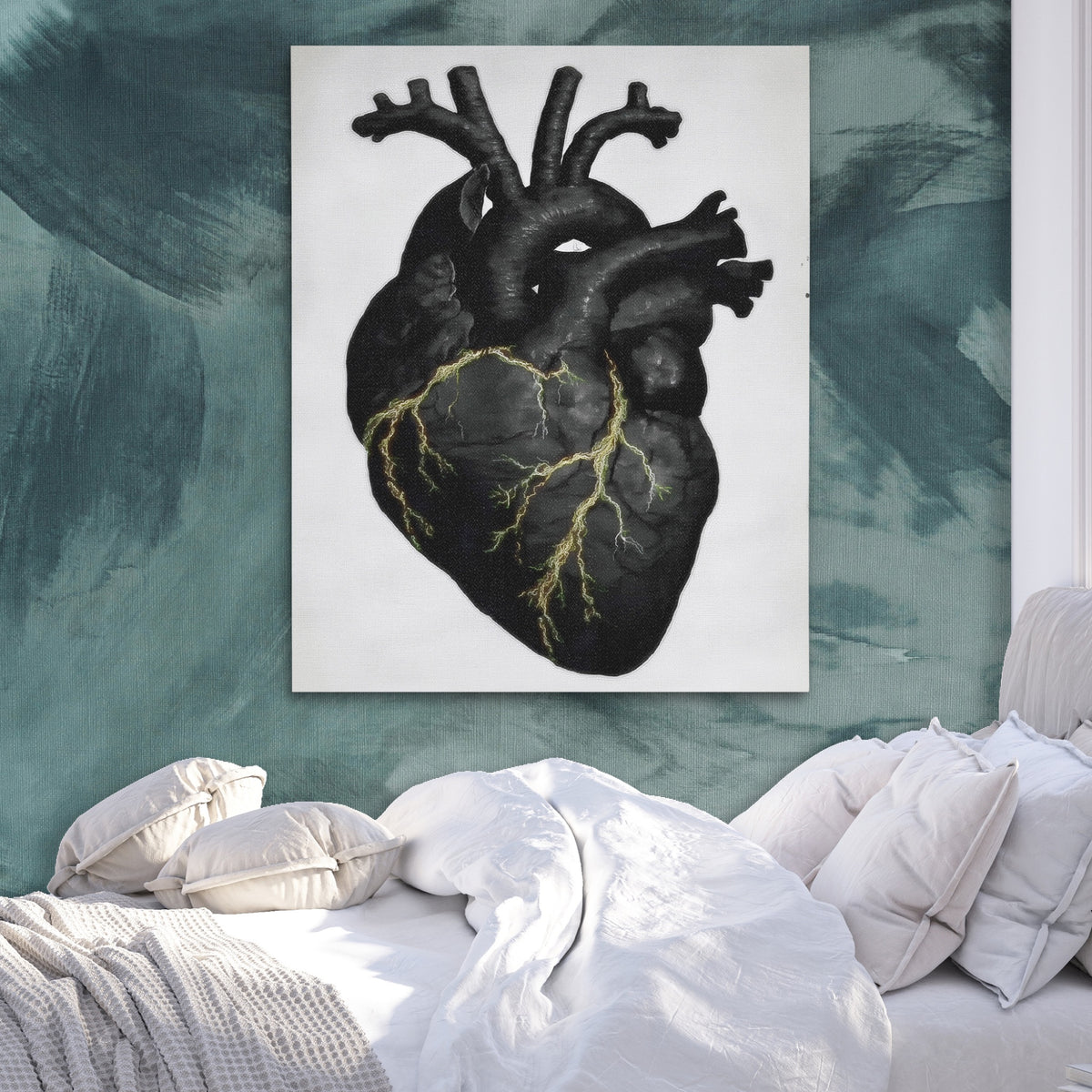 Heart Anatomical — Heart Anatomical Side Bebd Green Abstract 232