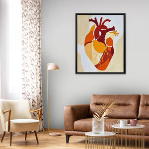 Heart's Golden Pulse - Luxury Wall Art