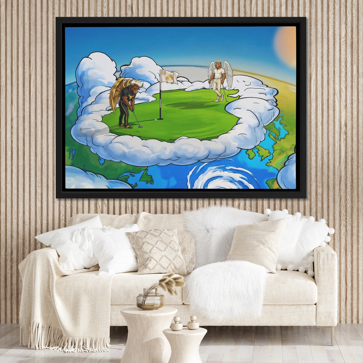 Heavenly Golf canvas wall art, room view