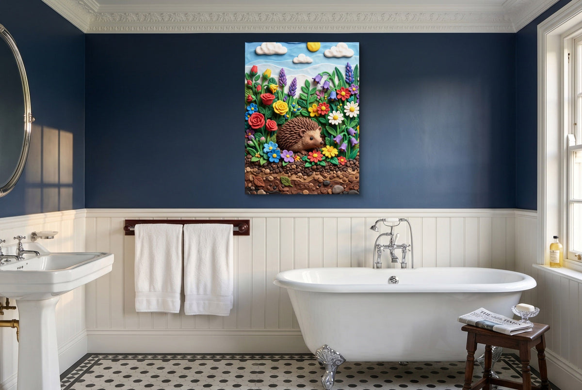 Hedgehog Garden - Luxury Wall Art