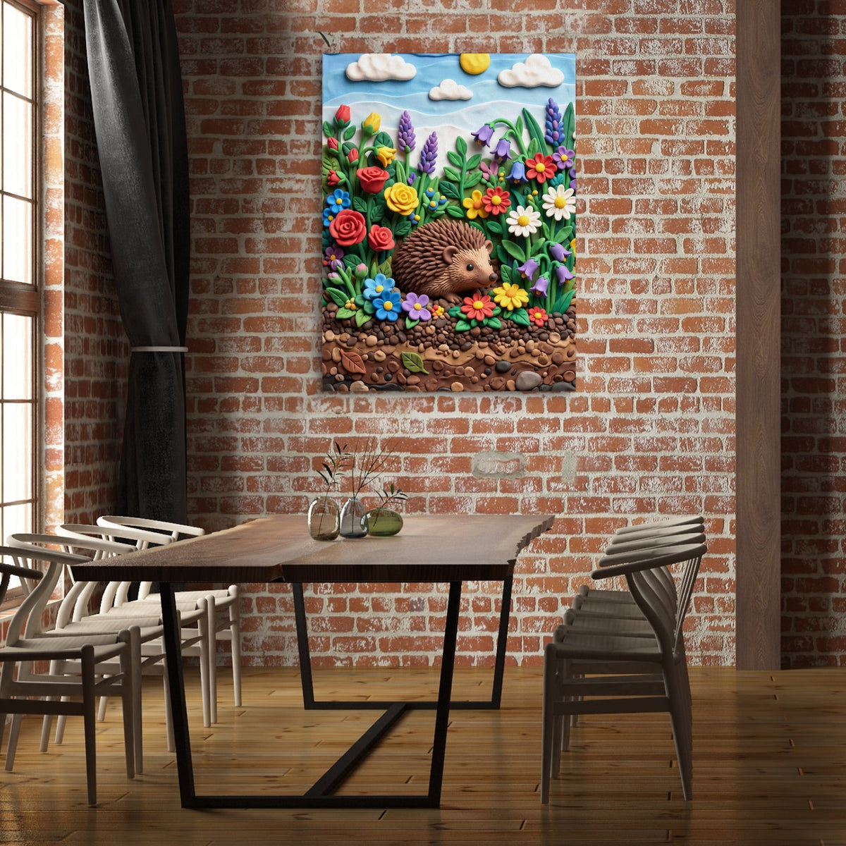 Hedgehog Garden - Luxury Wall Art