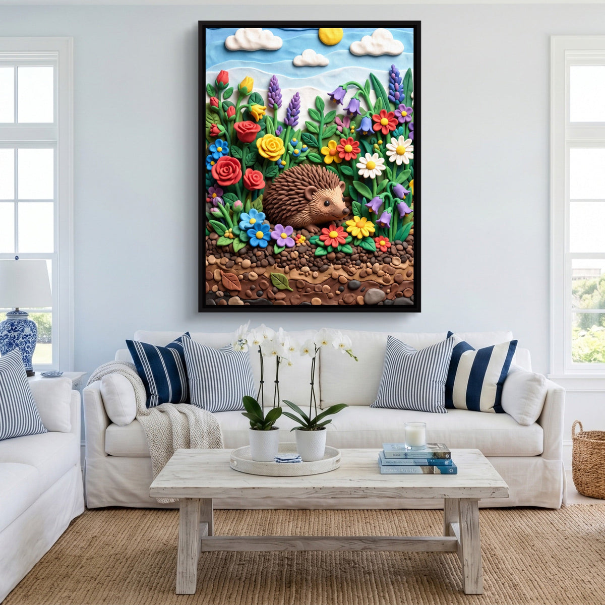 Hedgehog Garden - Luxury Wall Art