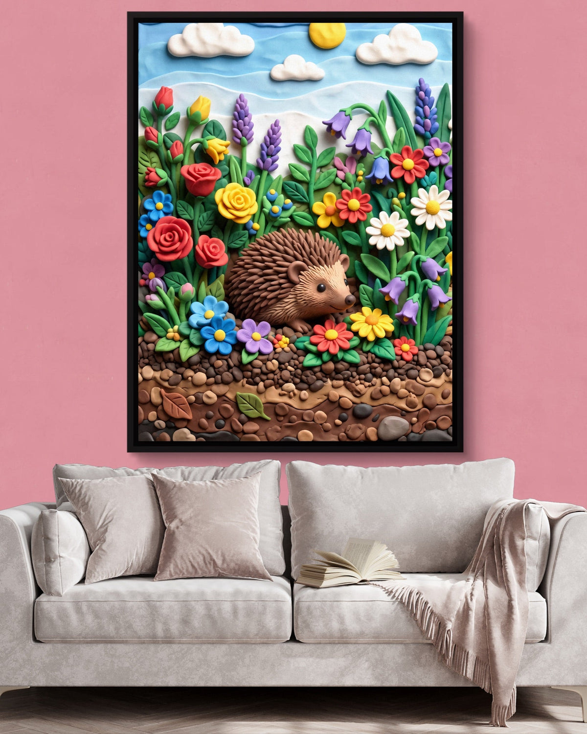 Hedgehog Garden - Luxury Wall Art