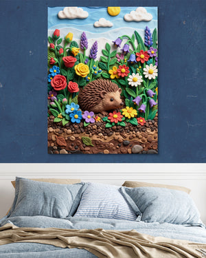 Hedgehog Garden — hedgehog garden psd navy blue bedroom 1port flush print