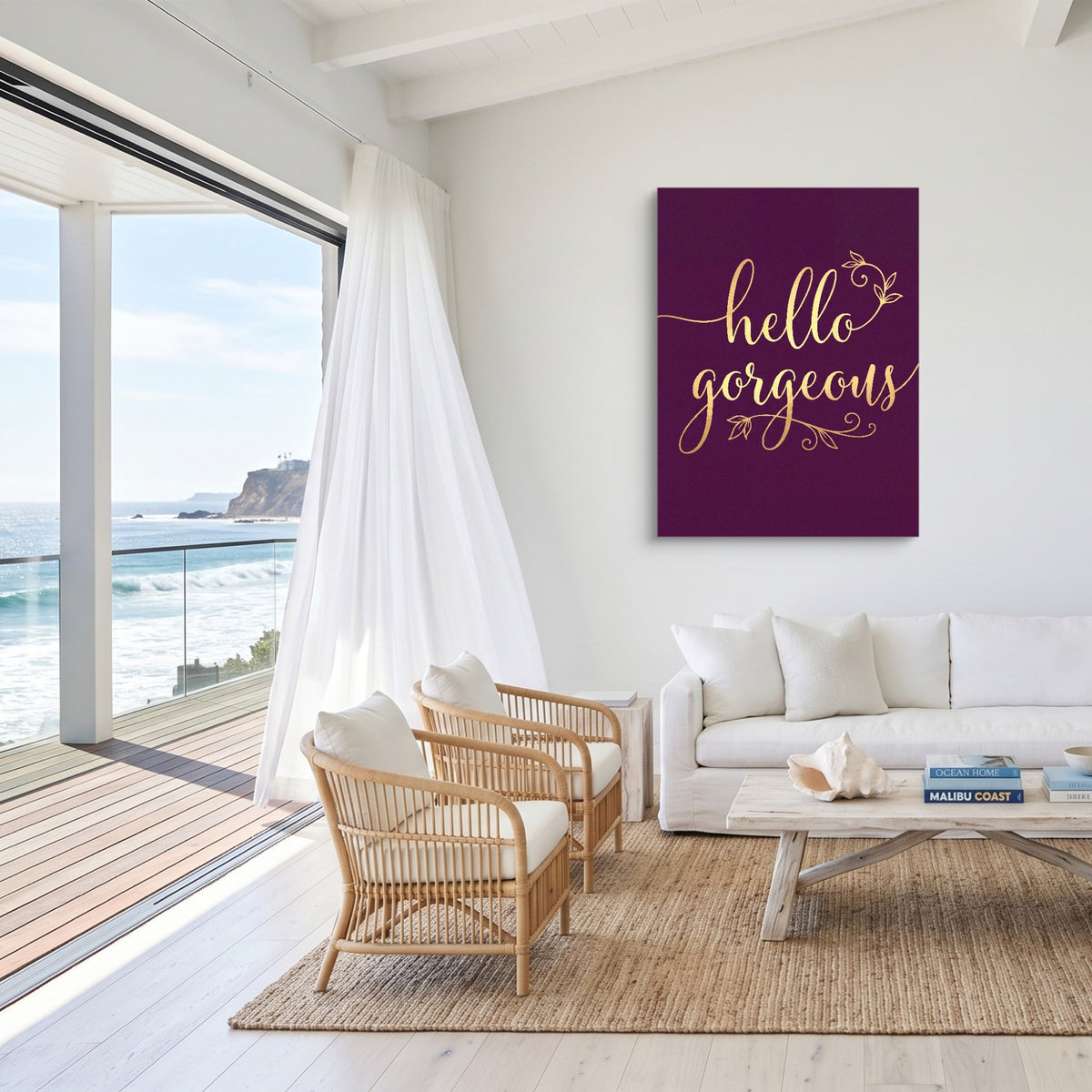 Hello Gorgeous Script — hello gorgeous script sq malibu beach 1port flush print