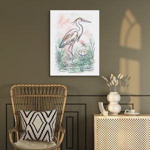 Heron Golden Pond — heron golden pond sq chair wall v2 1port flush print