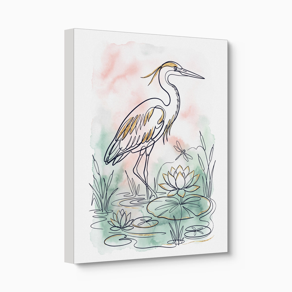 Heron Golden Pond — heron golden pond angled flush print