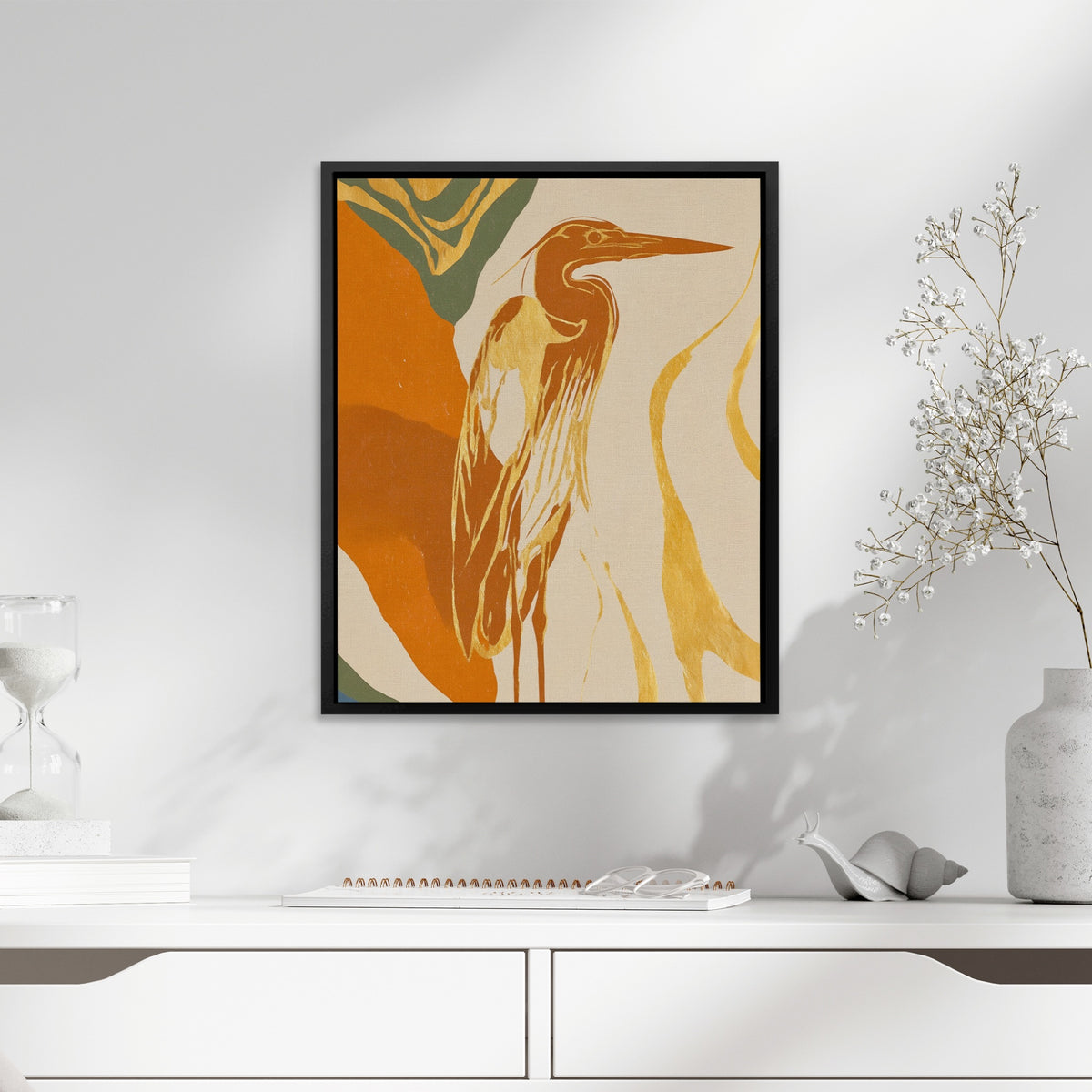 Heron Golden Stance — Heron Golden Stance White Snail Table 277
