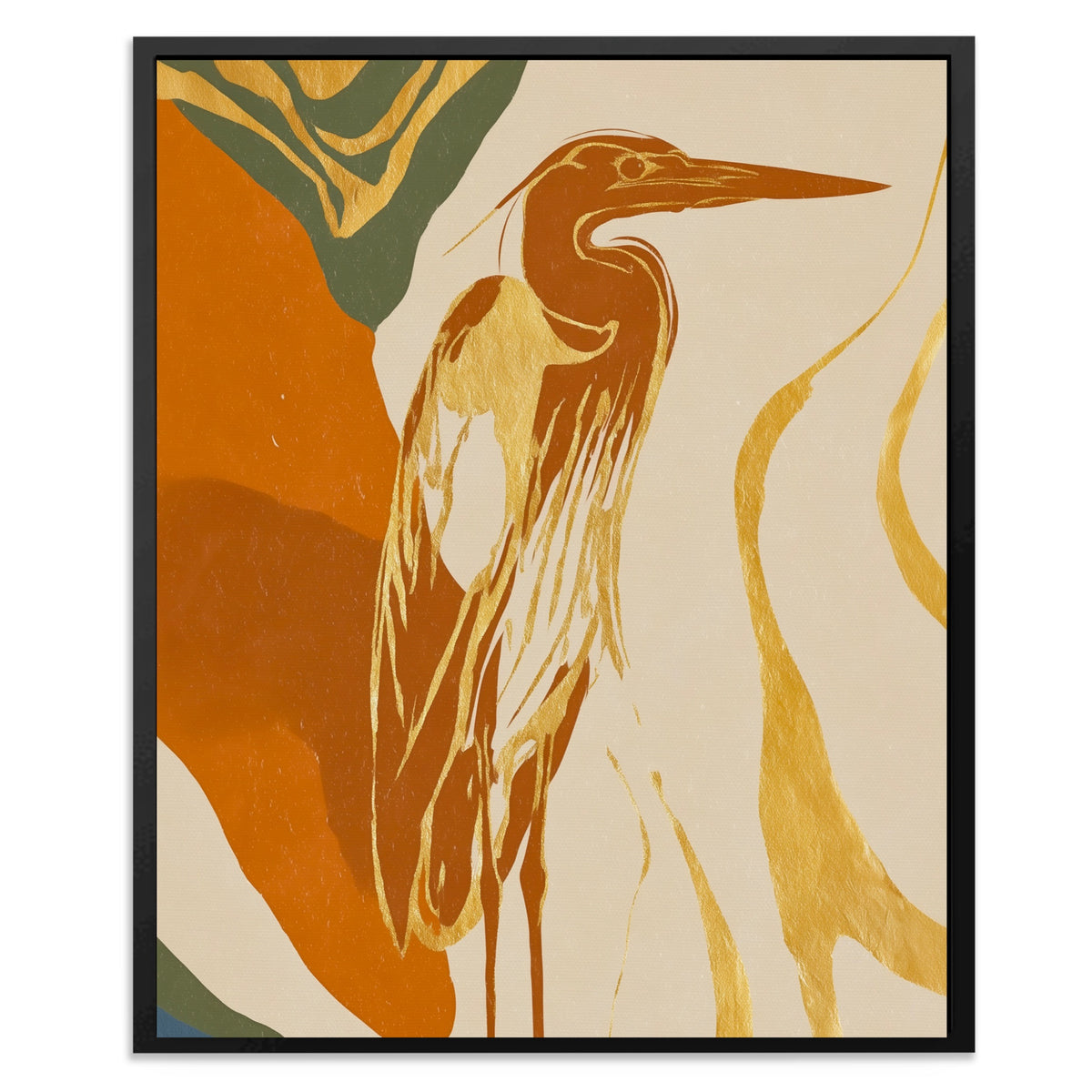 Heron Golden Stance — Heron Golden Stance Front Facing Portrait2 35