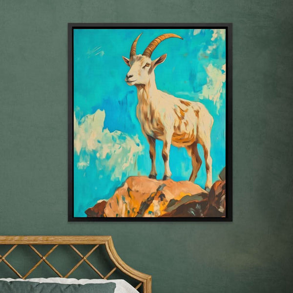 High Altitude Goat in a room