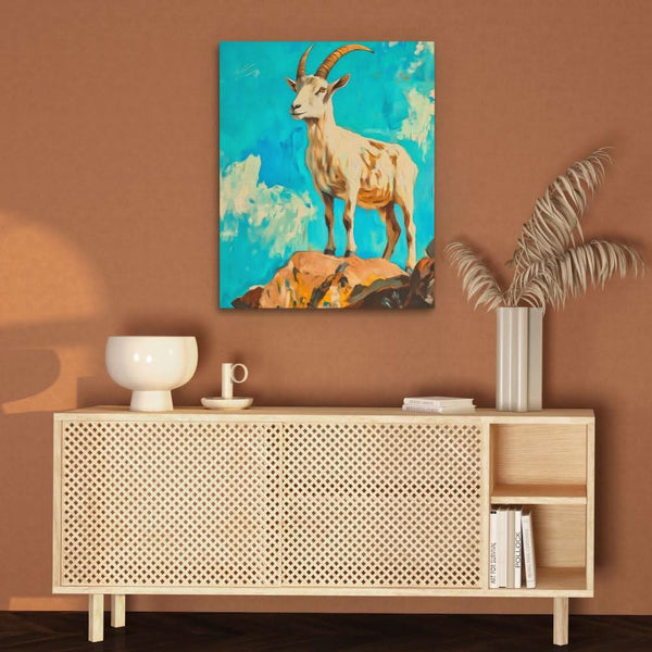 High Altitude Goat in a room