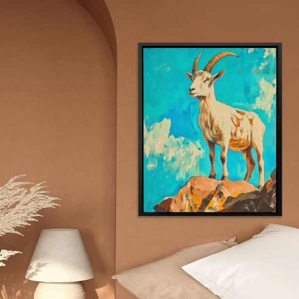 High Altitude Goat in a room