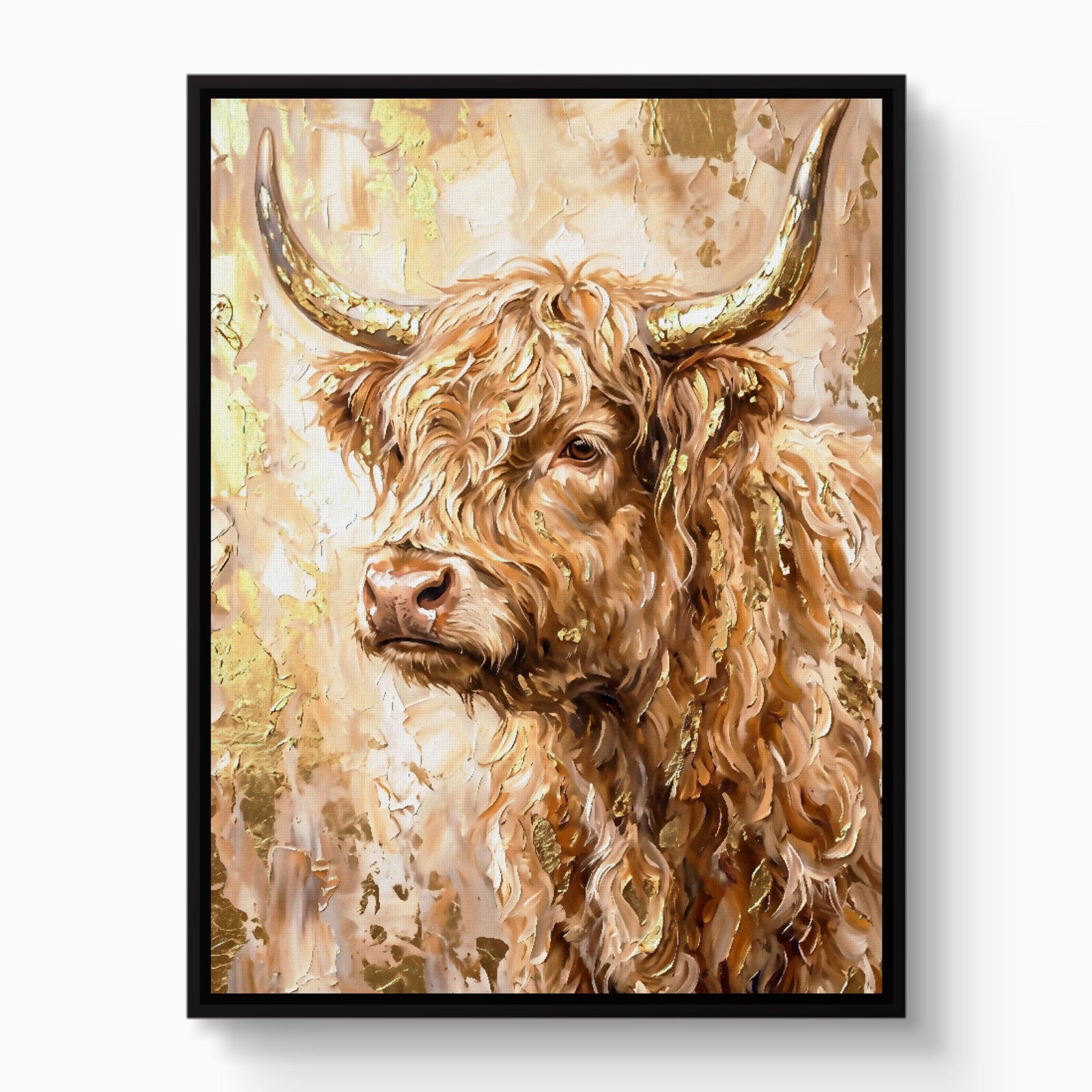 Highland Cow Gilded - Luxury Wall Art