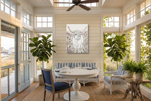 Highland Golden Horns — highland golden horns sunroom with furniture 1port flush print
