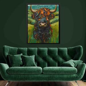 Highland Meadow Bull - Luxury Wall Art