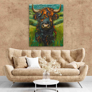 Highland Meadow Bull - Luxury Wall Art