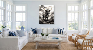 Highland Sumi-e — highland sumi e white living room 1port flush print