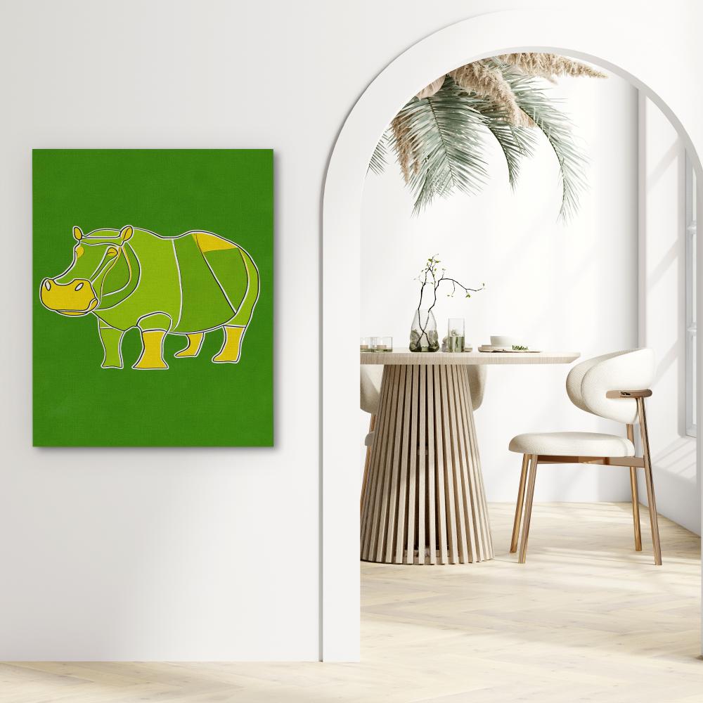 Hippo Doodle - Luxury Wall Art