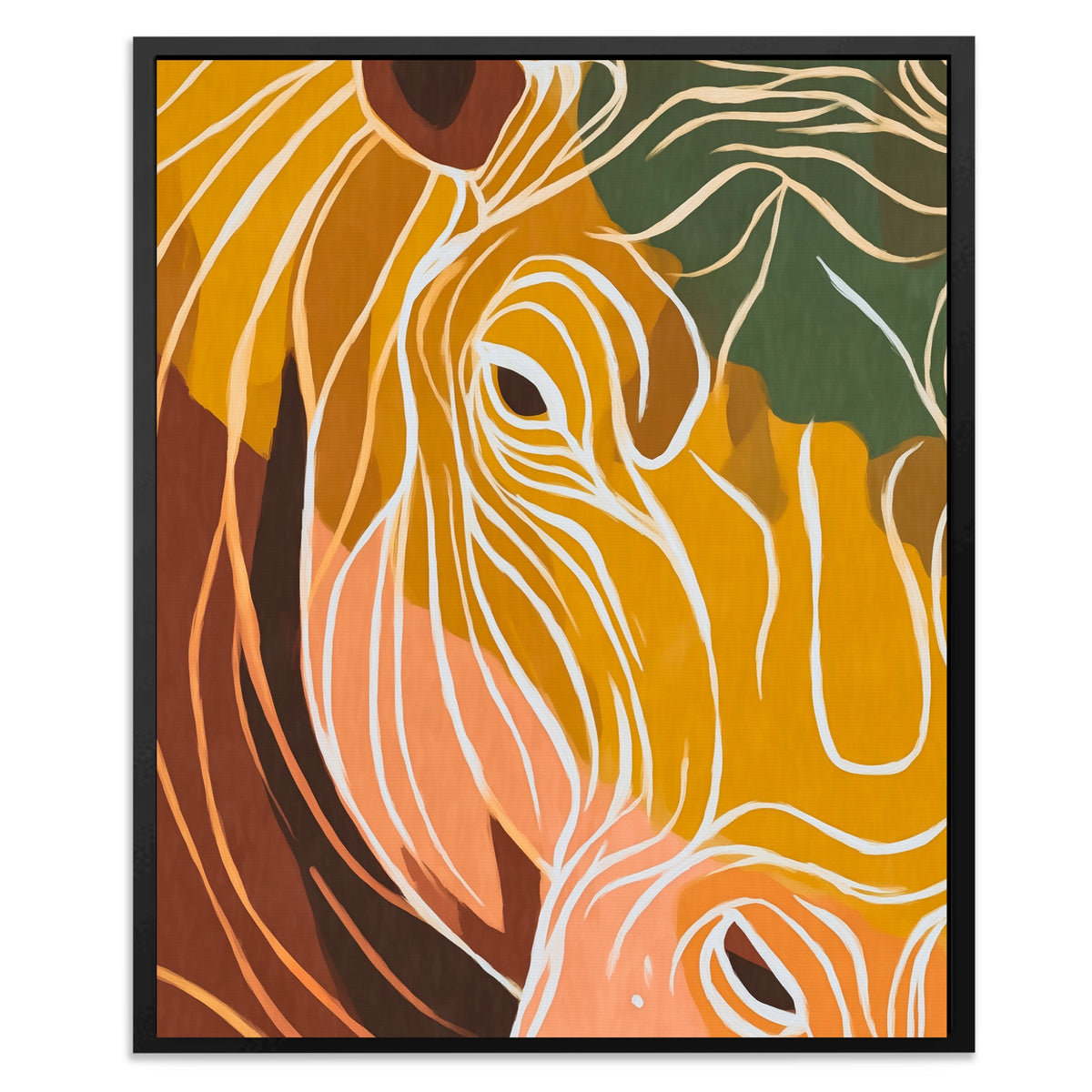 Hippo Ochre Doodle — Hippo Ochre Doodle Front Facing Portrait2 45